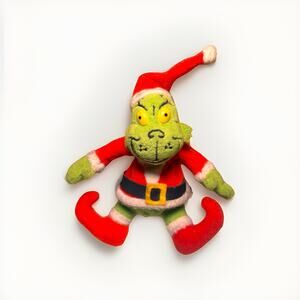 Dr Seuss Hershey 4.5 in Grinch 2000 Christmas Santa Plush Ornament